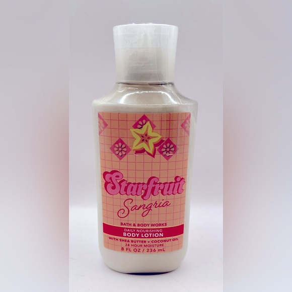 Bath & Body Works Starfruit Sangria Body Lotion - Pink and White - Picture 1 of 2
